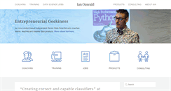 Desktop Screenshot of ianozsvald.com